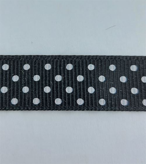 Fita Gorgorão Preto Bolinhas