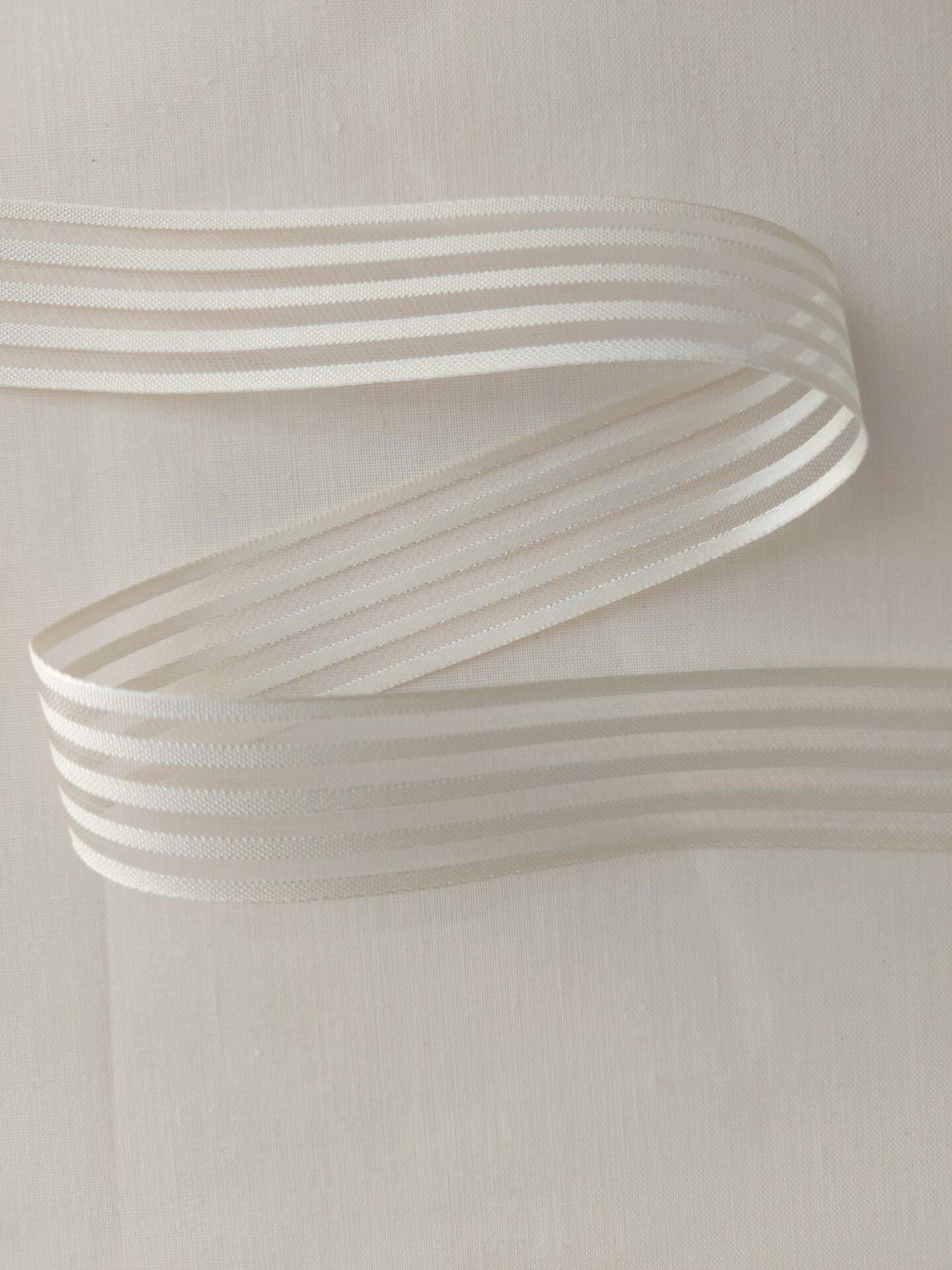 Fita Cetim/Tulle Creme